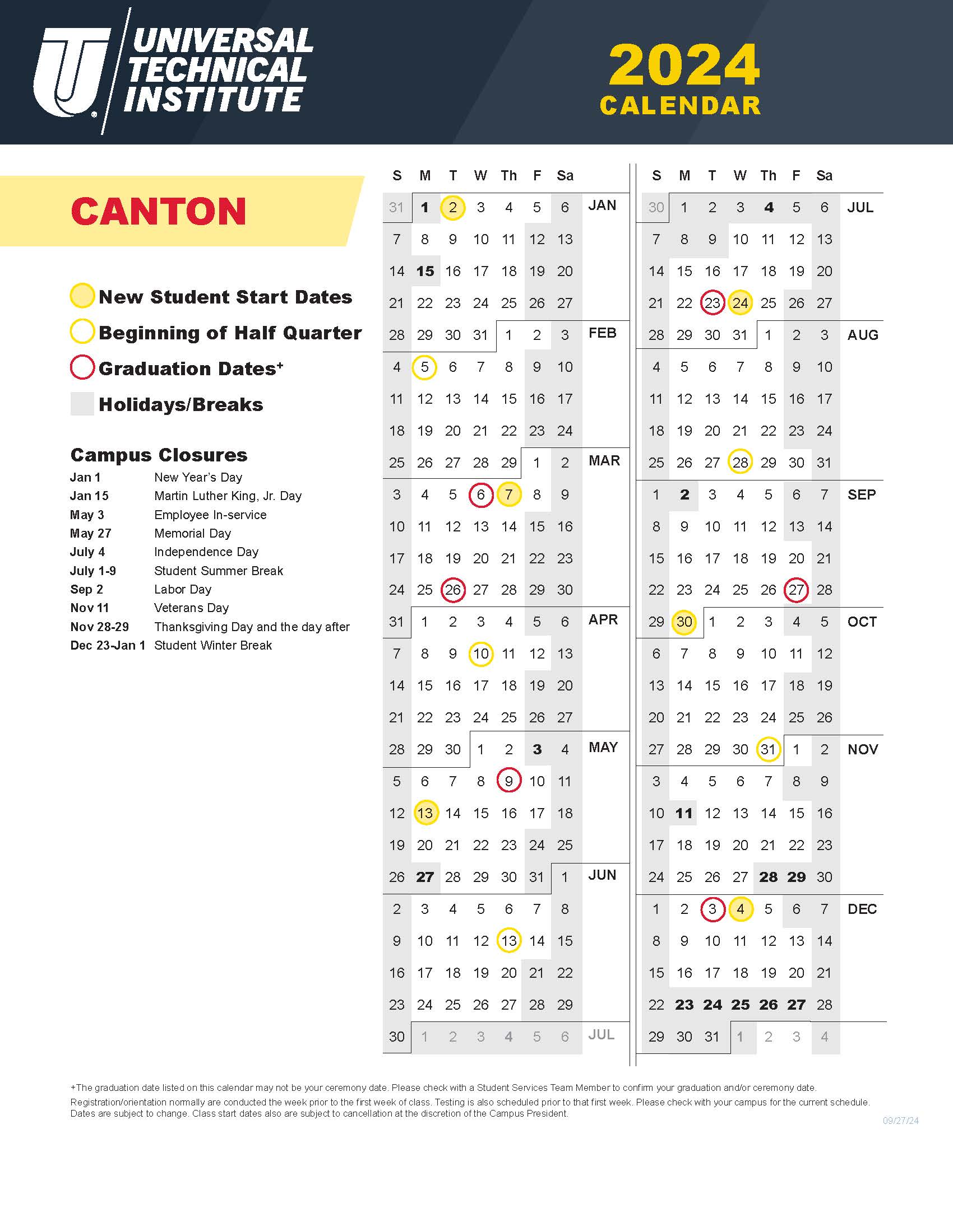 2024 Canton Calendar